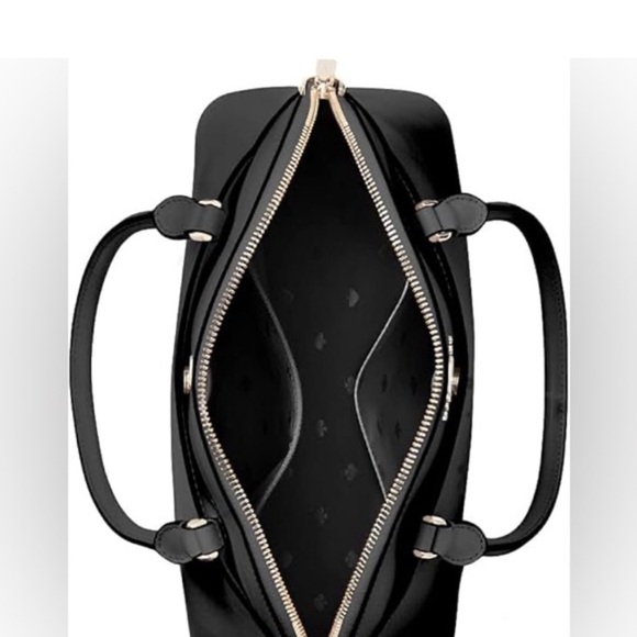 kate spade Black Leather Dome Satchel with Detachable Strap - Picture 2 of 8